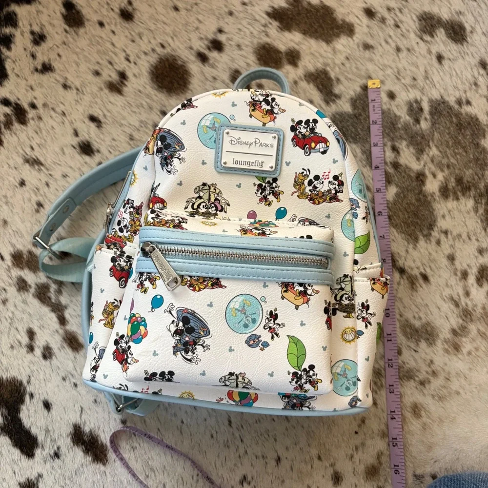 Disney Parks Loungefly Mickey & Minnie's Runaway Railway‎ Mini Backpack